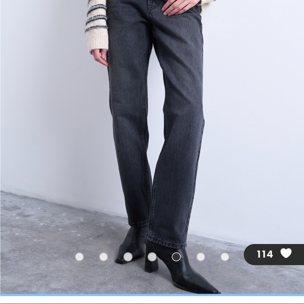 Classic Straight-Leg Women’s Jeans — Charcoal Black